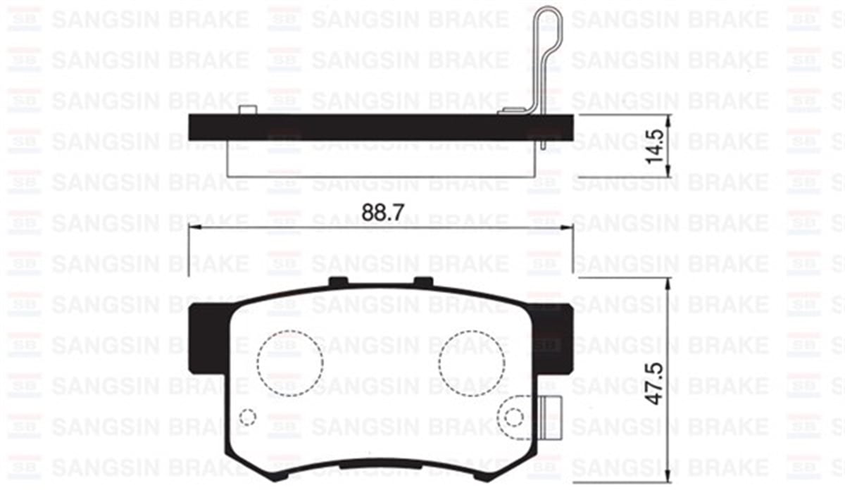 YEDEK PARÇAARKA BALATA HONDA CIVIC VII 01-05 CIVIC VIII 05 ACCORD VII 98-02 ACCORD VIII 06 GDB3177 SANGSIN SP1076-RSANGSINSANGSIN SP1076-R