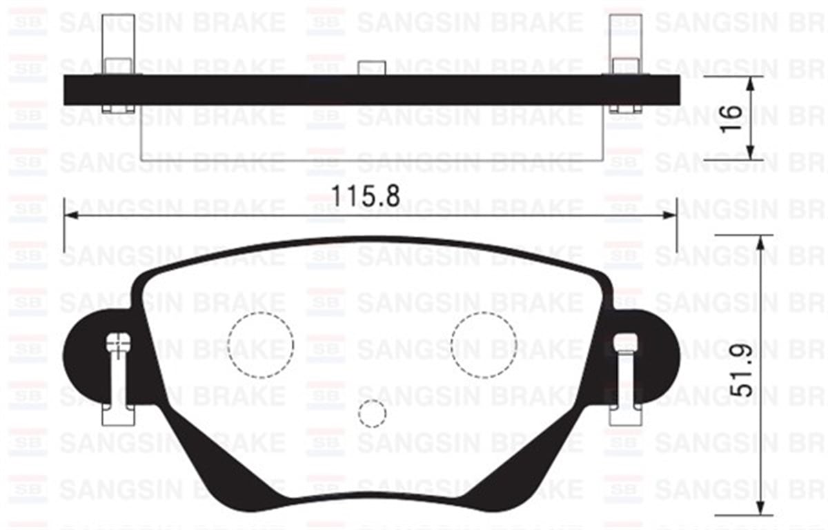 YEDEK PARÇAARKA BALATA KANGOO 01 MONDEO 00-07 JAGUAR X-TYPE 01-09 GDB1525-GDB1435 SANGSIN SP2031SANGSINSANGSIN SP2031