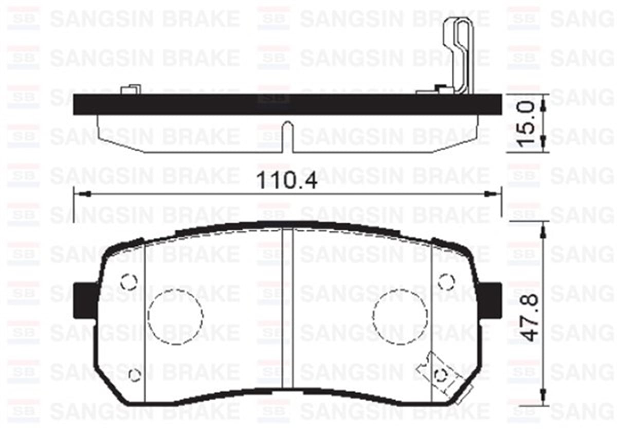 YEDEK PARÇAARKA BALATA KIA CARNIVAL-GRAND CARNIVAL III 2.2 CRDİ-2.7 V6-2.9 CRDİ 06 H1 2.5 CRDİ 01-04 GDB3449 SANGSIN SP1192SANGSINSANGSIN SP1192