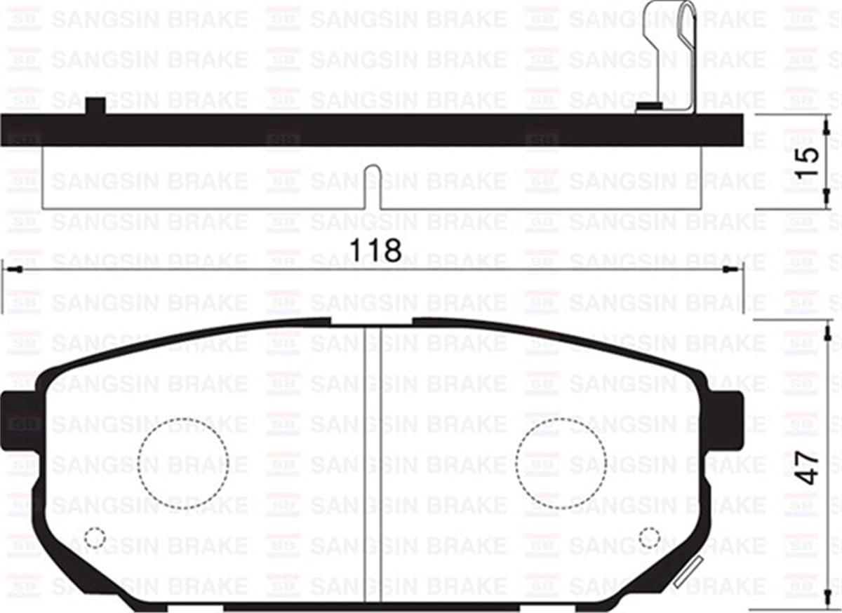 YEDEK PARÇAARKA BALATA KIA SORENTO 2.5 CRDI-3.5 V6-2.4 02 GDB3344 SANGSIN SP1154SANGSINSANGSIN SP1154