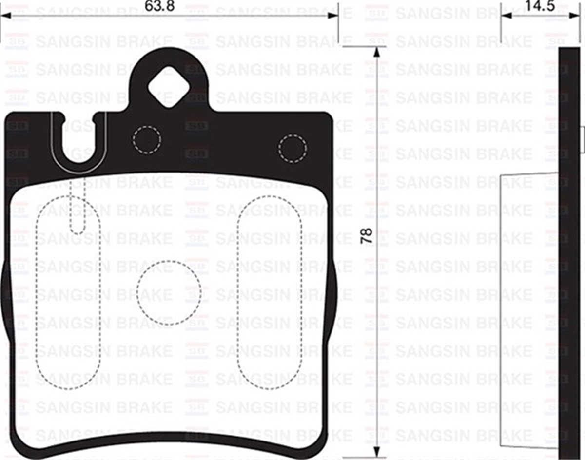 YEDEK PARÇAARKA BALATA MERCEDES W203 02-07 S203 02-07 CL203 01-6.11 C209 02-09 R171 04-11 GDB1421 SANGSIN SP1089ASANGSINSANGSIN SP1089A