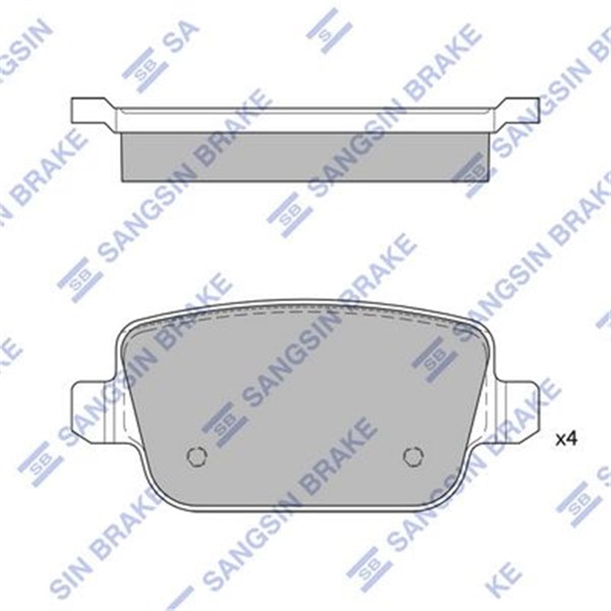 YEDEK PARÇAARKA BALATA MONDEO 07 GALAXY 06 SMAX 06 VOLVO V70 08 S80 06 XC70 07 GDB1708-GDB1732 SANGSIN SP2101-RSANGSINSANGSIN SP2101-R