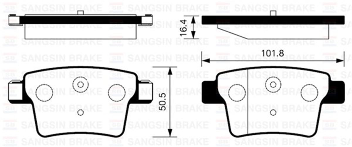 YEDEK PARÇAARKA BALATA MONDEO III 1.8 16V-2.0 16V-2.0 TDCI-2.2 TDCI 00-07 JAGUAR X-TYPE 01-09 GDB1665 SANGSIN SP2095SANGSINSANGSIN SP2095