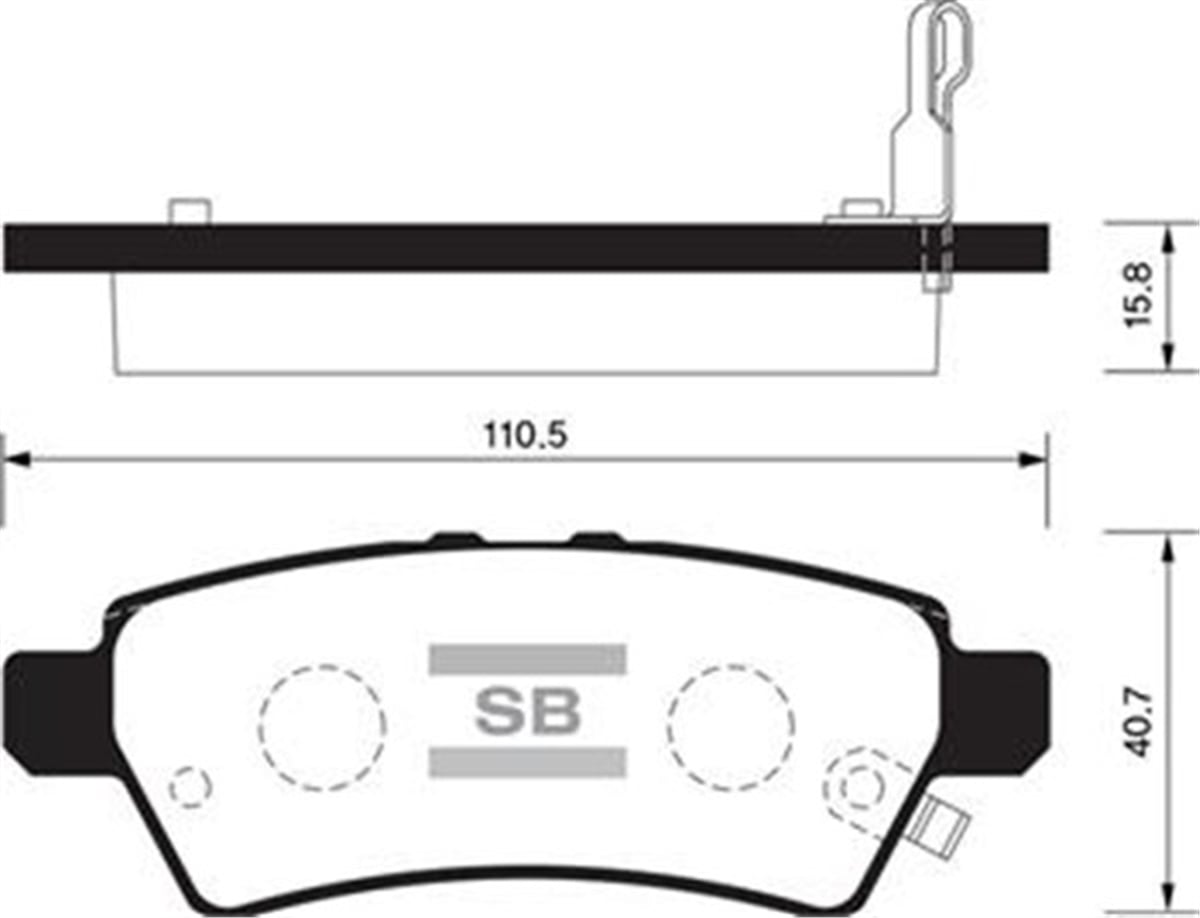 YEDEK PARÇAARKA BALATA NISSAN PATHFINDER 2.5DCI-4.0 NAVARA 2.5DCI 05 GDB3405 SANGSIN SP1477SANGSINSANGSIN SP1477