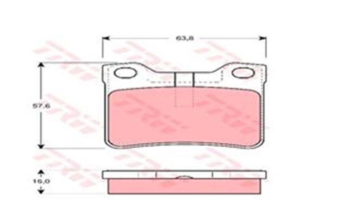 YEDEK PARÇAARKA BALATA P406 1.6-1.8-2.0-2.1 TDİ 95-04 607 00 TRW GDB1432TRWTRW GDB1432