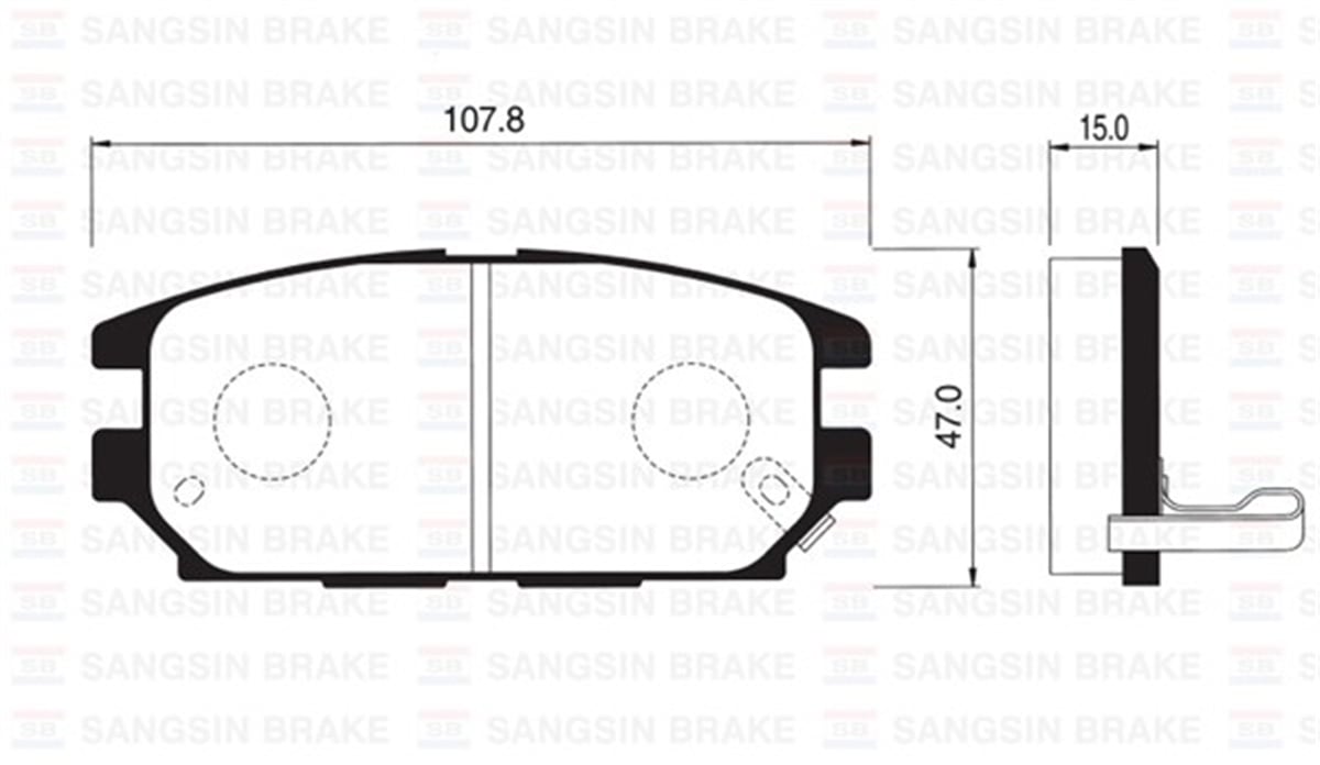 YEDEK PARÇAARKA BALATA PAJERO 2.4 1991-94 -2.5 TDI 1991-99 -2.8D 94-99 FISLI GDB1127 SANGSIN SP1069SANGSINSANGSIN SP1069