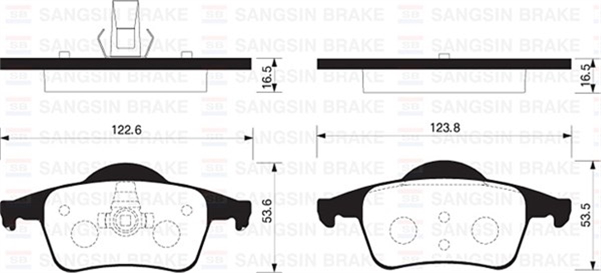 YEDEK PARÇAARKA BALATA VOLVO S60 00-10 S80 98-06 V70 97-07 XC70 00-07 S70 97-00 GDB138 SANGSIN SP2123WSANGSINSANGSIN SP2123W