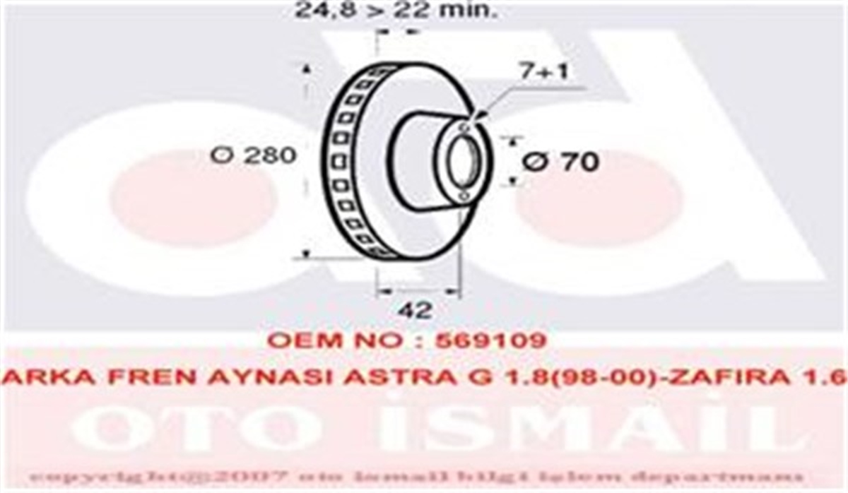 YEDEK PARÇAARKA FREN AYNASI ASTRA G-H MERIVA B 03 ZAFIRA 99 2.0 Dİ-2.0 16V-2.2DTI-1.8 16V 263.4X10X5DL VALEO 186593VALEOVALEO 186593