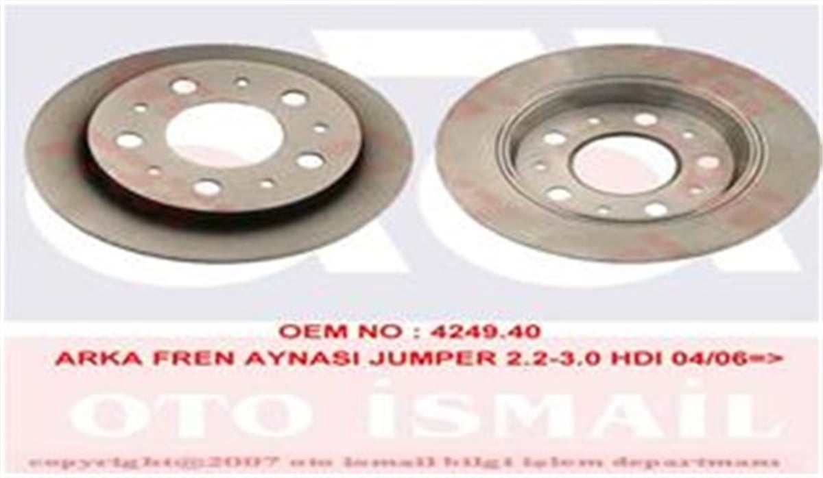 YEDEK PARÇAARKA FREN AYNASI DUCATO 06 BOXER 06 JUMPER06 2.2HDI-3.0HDI 280X16X5DL TRW DF4752TRWTRW DF4752