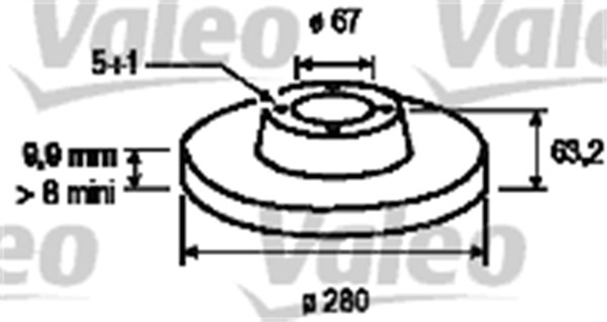 YEDEK PARÇAARKA FREN AYNASI MERCEDES W638 V KLASSE V230-V230TD-V280 V6-VITO 2.0-2.3D-2.3TD 96 03 VALEO 186552VALEOVALEO 186552