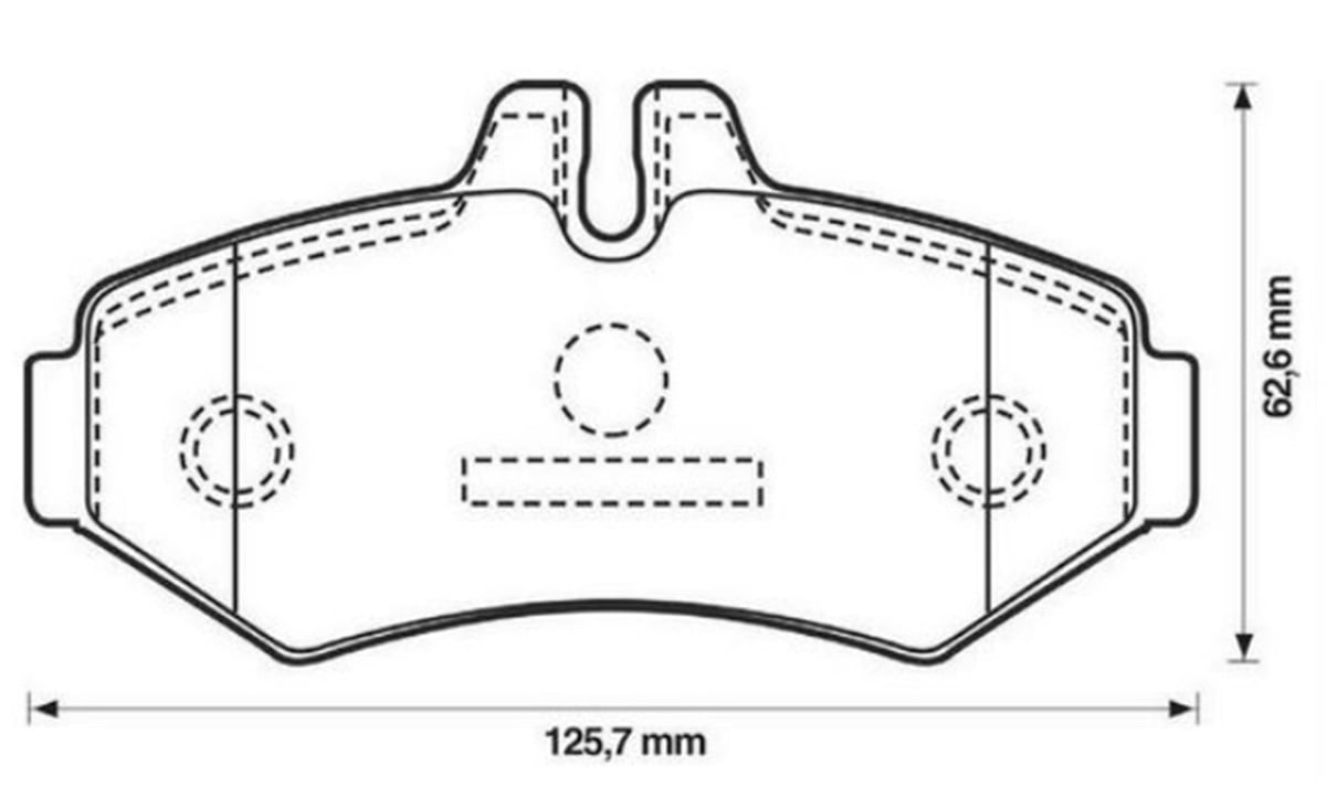 YEDEK PARÇAARKA FREN BALATASI-0WC KULAKSIZ-  VW LT 97-03  MERCEDES SPRINTER 95-06 2D0698451B -MGA-55572MGAMGA-55572