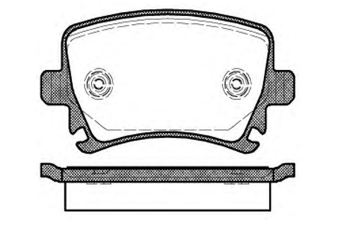 YEDEK PARÇAARKA FREN BALATASI-KABLOSUZ-  VW CADDY 04-11  GOLF 04-14  AUDI A3 04-13  SEAT LEON 06-13  SKODA OCTAVIA 04-13 1K0698451P -MGA-55197MGAMGA-55197