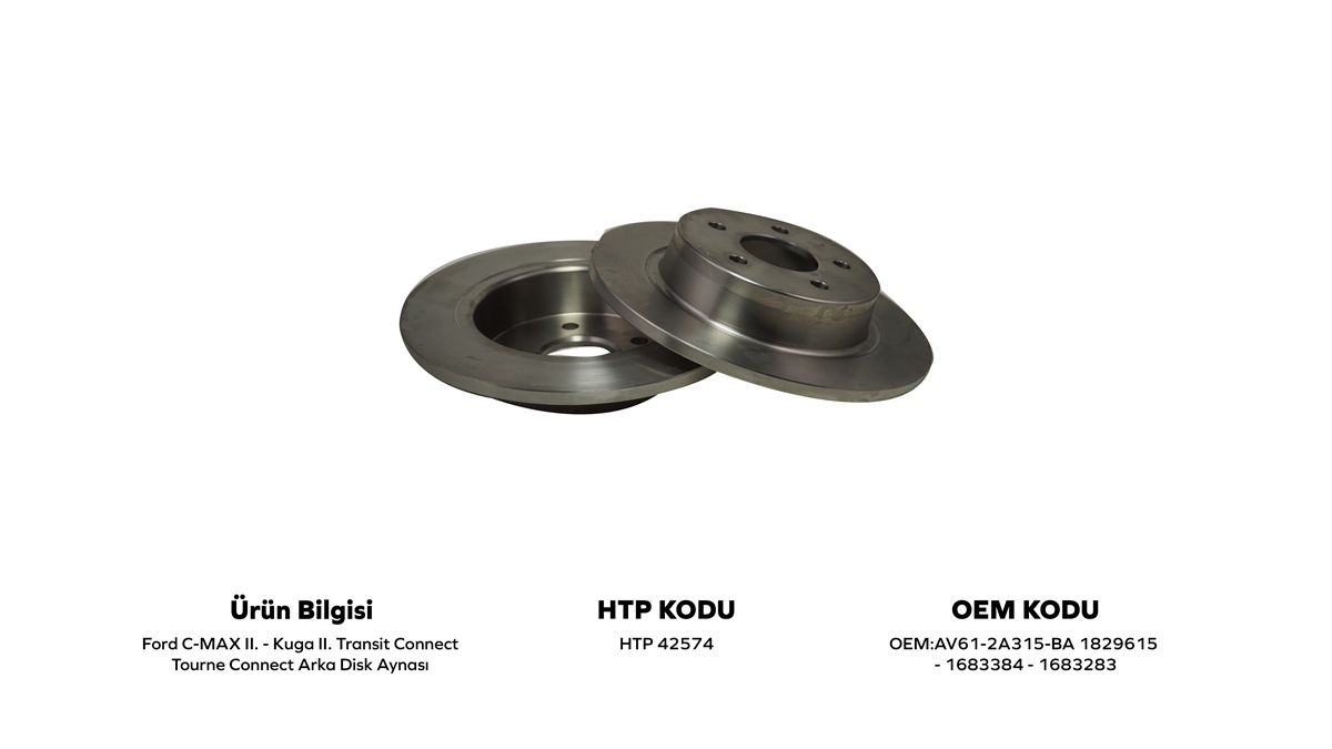YEDEK PARÇAARKA FREN DİSK AYNASI Q280MM TRANSİT/CONNECT/TOURNEO 2013>HATİPOĞLU*HTP42574