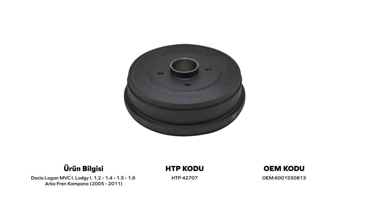 YEDEK PARÇAARKA KAMPANA 229.5mm LOGAN MCV/LODGY 1.4/1.5DCİ/1.6 16VHATİPOĞLU*HTP42707