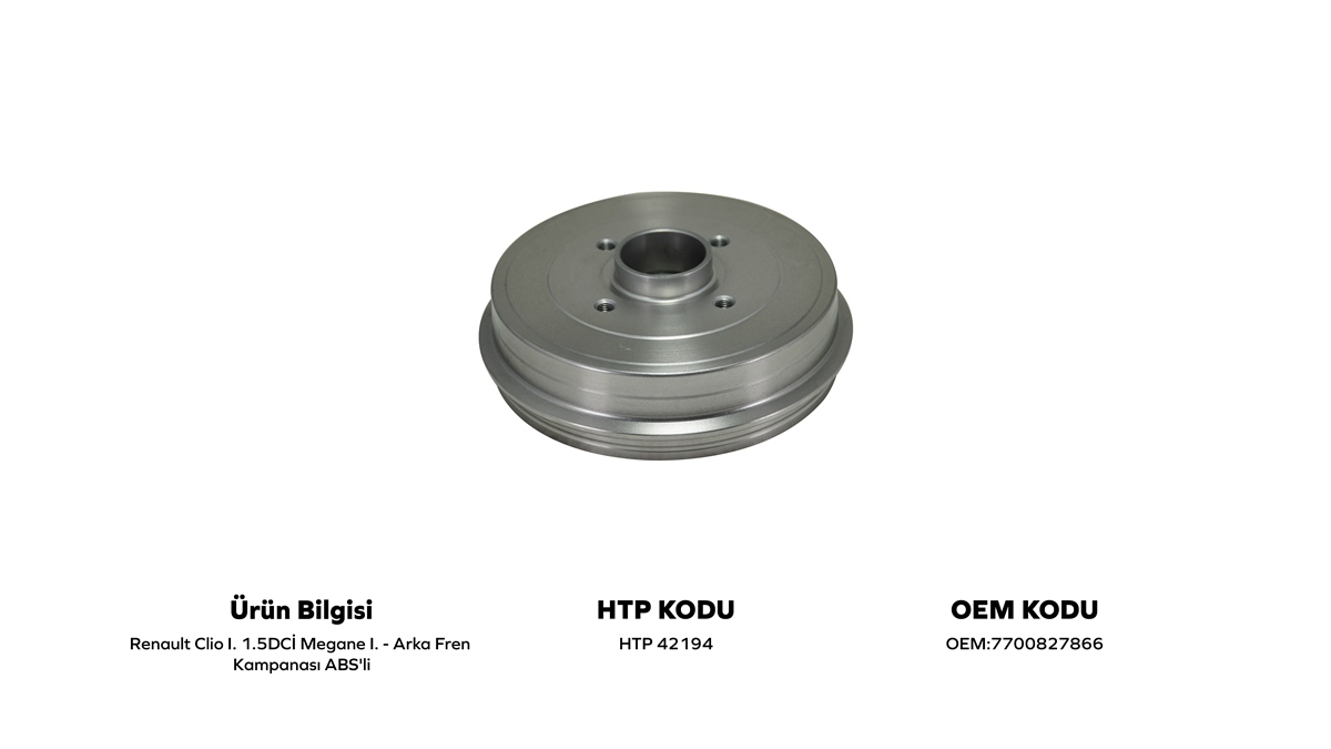 YEDEK PARÇAARKA KAMPANA ABS'Lİ MEGANE I/CLİO 1.5DCİHATİPOĞLU*HTP42194