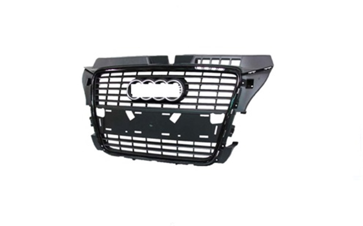 YEDEK PARÇAAUDI A3 ÖN PANJUR SİY.DESEN.PLAKA DELİKLİ 09- ORJİNAL REF. NO: 8P0853651PVMZ UYUMLU AUD09A3010DEGAAUD09A3010