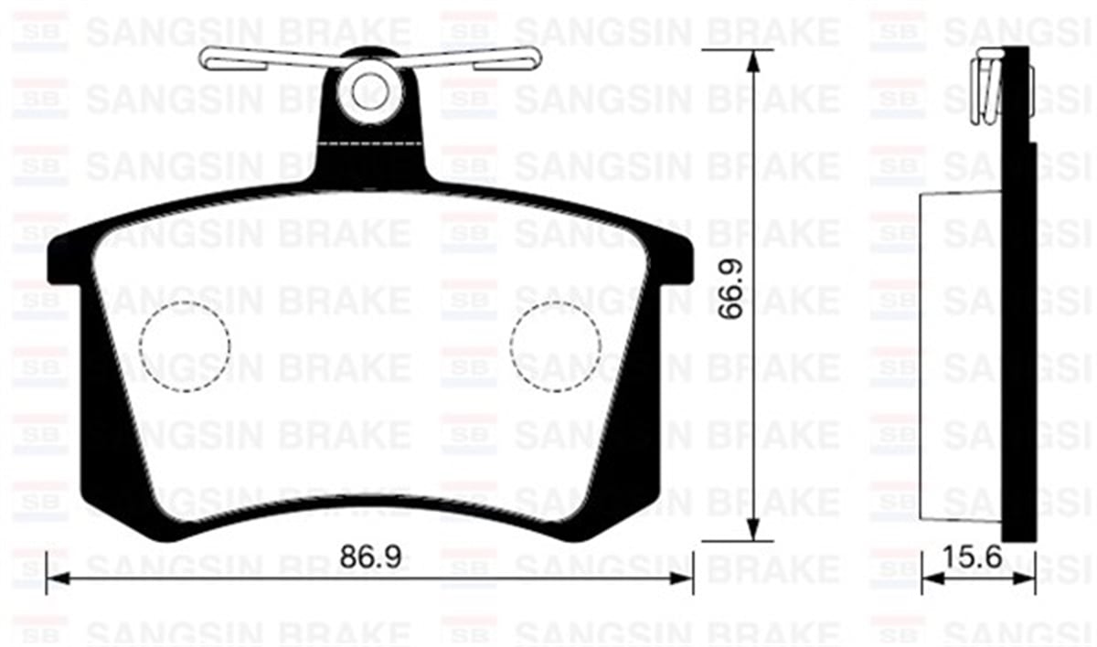 YEDEK PARÇABALATA ARKA DİSK AUDI A80-90-100-200 SERİ 94 A4 01 A6-A8 98 SANGSIN SP2050SANGSINSANGSIN SP2050