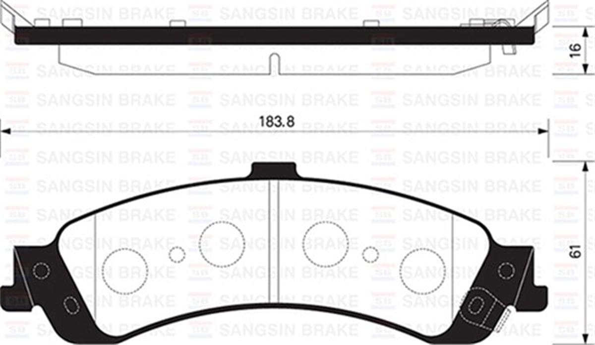 YEDEK PARÇABALATA ARKA DİSK CADILLAC ESCALADE 03-06 CHEVROLET AVALANCHE 02 TAHOE 00-06 SANGSIN SP1370SANGSINSANGSIN SP1370
