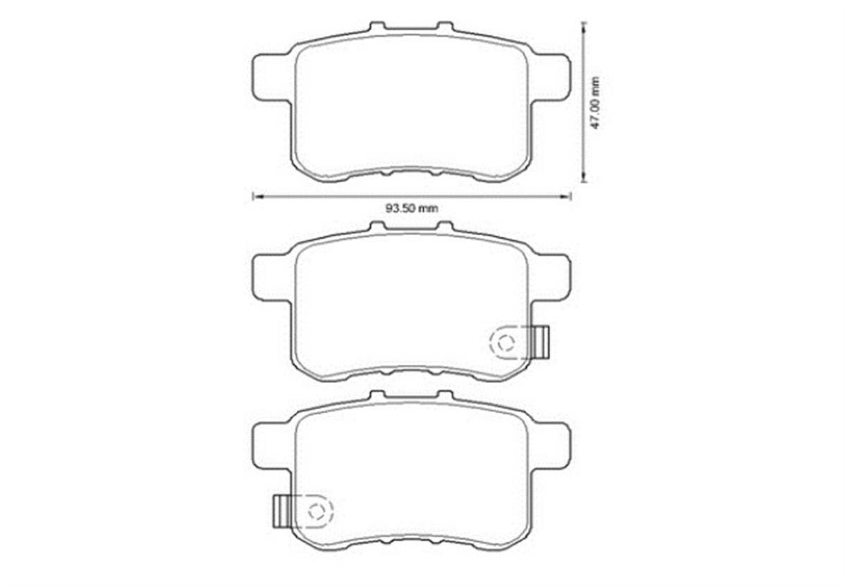 YEDEK PARÇABALATA FREN ARKA-HONDA ACCORD 09>12  43022-TL1-G01 -MGA-55313MGAMGA-55313