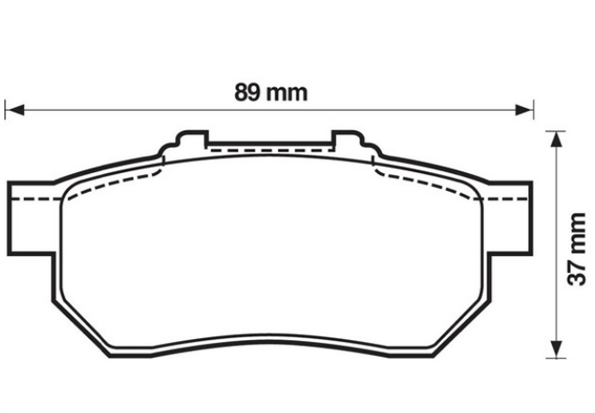 YEDEK PARÇABALATA FREN ARKA - HONDA CITY / CIVIC 91>95 - CRX 92>98 - JAZZ 08> 43022SAAE51 -MGA-55330MGAMGA-55330