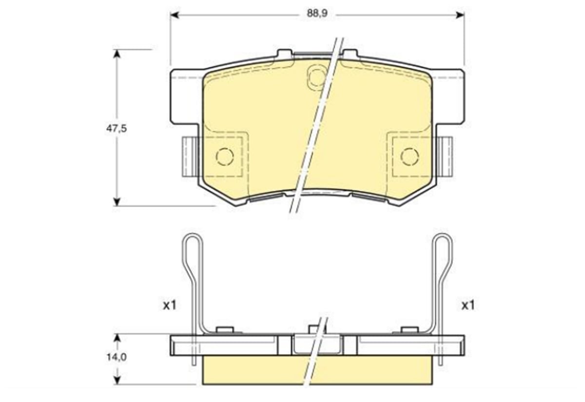 YEDEK PARÇABALATA FREN ARKA-HYUNDAI GETZ 02>10  583021CA10 -MGA-55224MGAMGA-55224