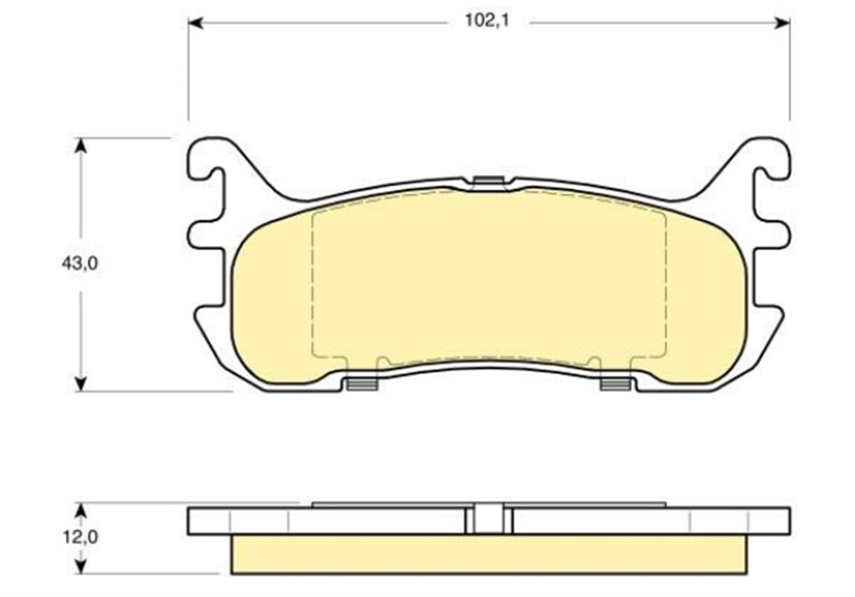 YEDEK PARÇABALATA FREN ARKA-MAZDA 323-LANTIS 96>98 