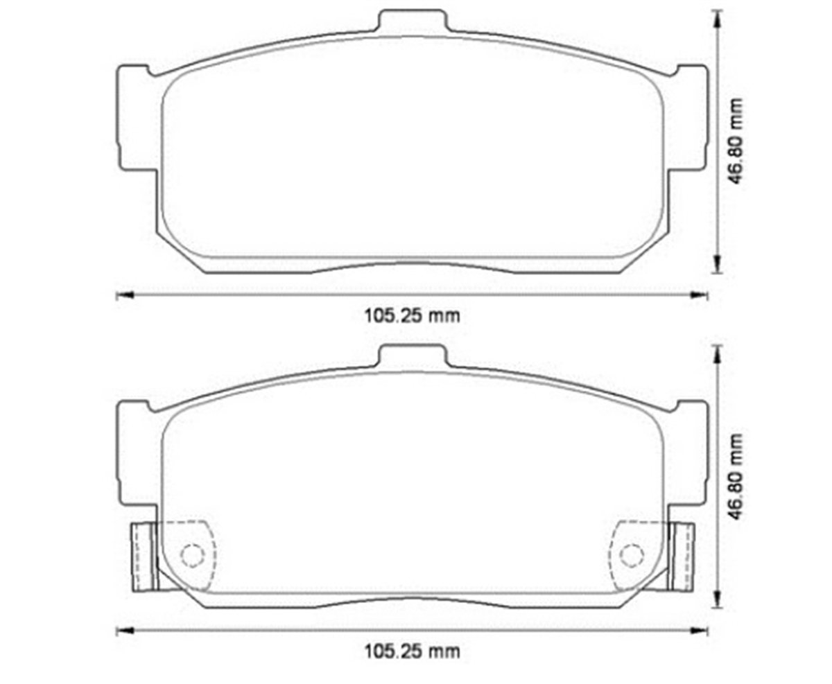 YEDEK PARÇABALATA FREN ARKA-NISSAN MAXIMA 00>/ALMERA 04>06  44060-4U090 -MGA-55398MGAMGA-55398