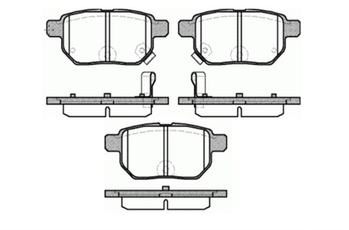 YEDEK PARÇABALATA FREN ARKA-TOYOTA COROLLA 07>12 / COROLLA 13>/AURIS 07>12 