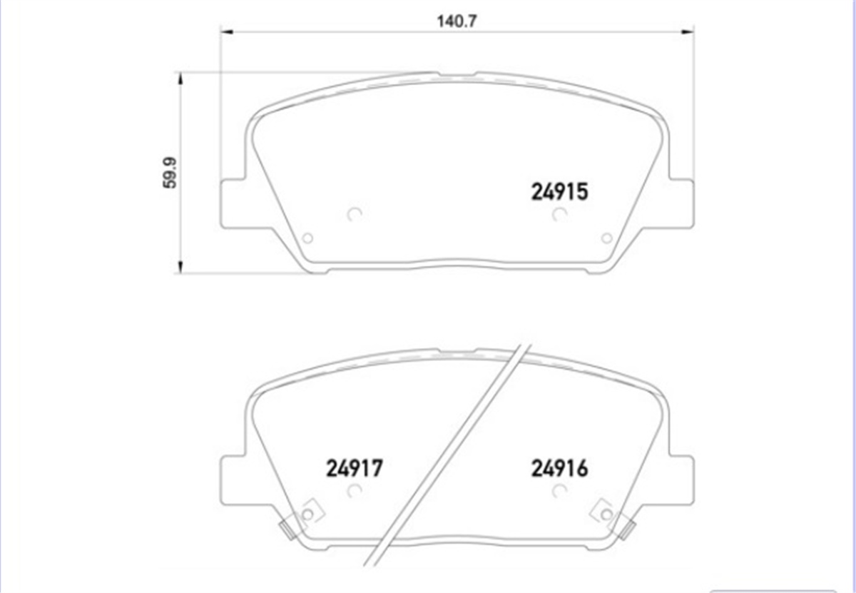 YEDEK PARÇABALATA FREN ON-HYUNDAI I30 2012>>/ ELANTRA 1.6 11->15 /KIA CEED 2012>>   58101A6A20 -MGA-55537MGAMGA-55537