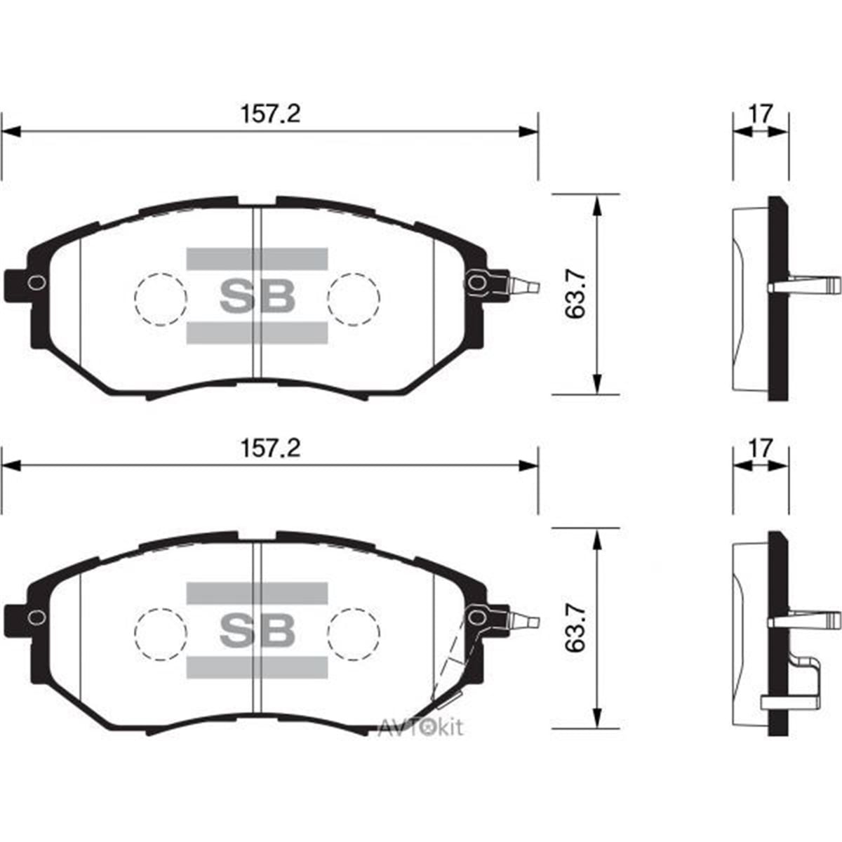 YEDEK PARÇABALATA ÖN DİSK SUBARU LEGACY 2.0 05-09 OUTBACK 3.0 TRIBECA 05 GDB3372 SANGSIN SP1534SANGSINSANGSIN SP1534
