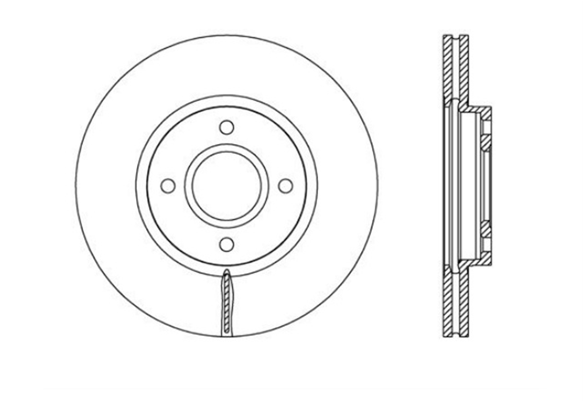 YEDEK PARÇACOURIER-B-MAX 12> FREN DİSKİ ÖN (ADET FİYAT 278 MM) MGA-50444 EY16 1125 AAHMPX-PARTSMGA-50444