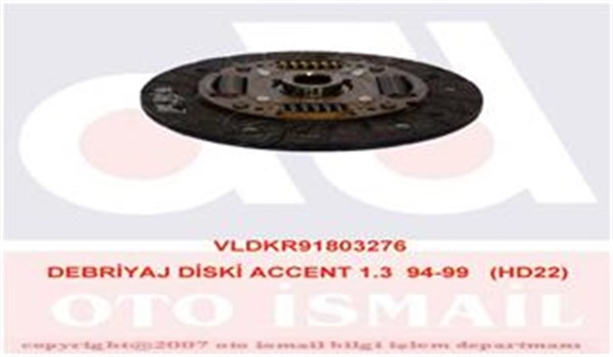 YEDEK PARÇADEBRIYAJ DİSKİ ACCENT 1.3 94-99 HD22 VALEO 803276VALEOVALEO 803276