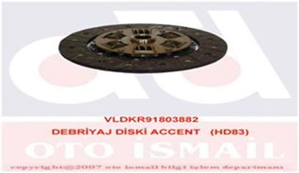 YEDEK PARÇADEBRIYAJ DİSKİ ACCENT 1.5CRDI GETZ 03 MATRİX S 01 HD83 VALEO 803882VALEOVALEO 803882