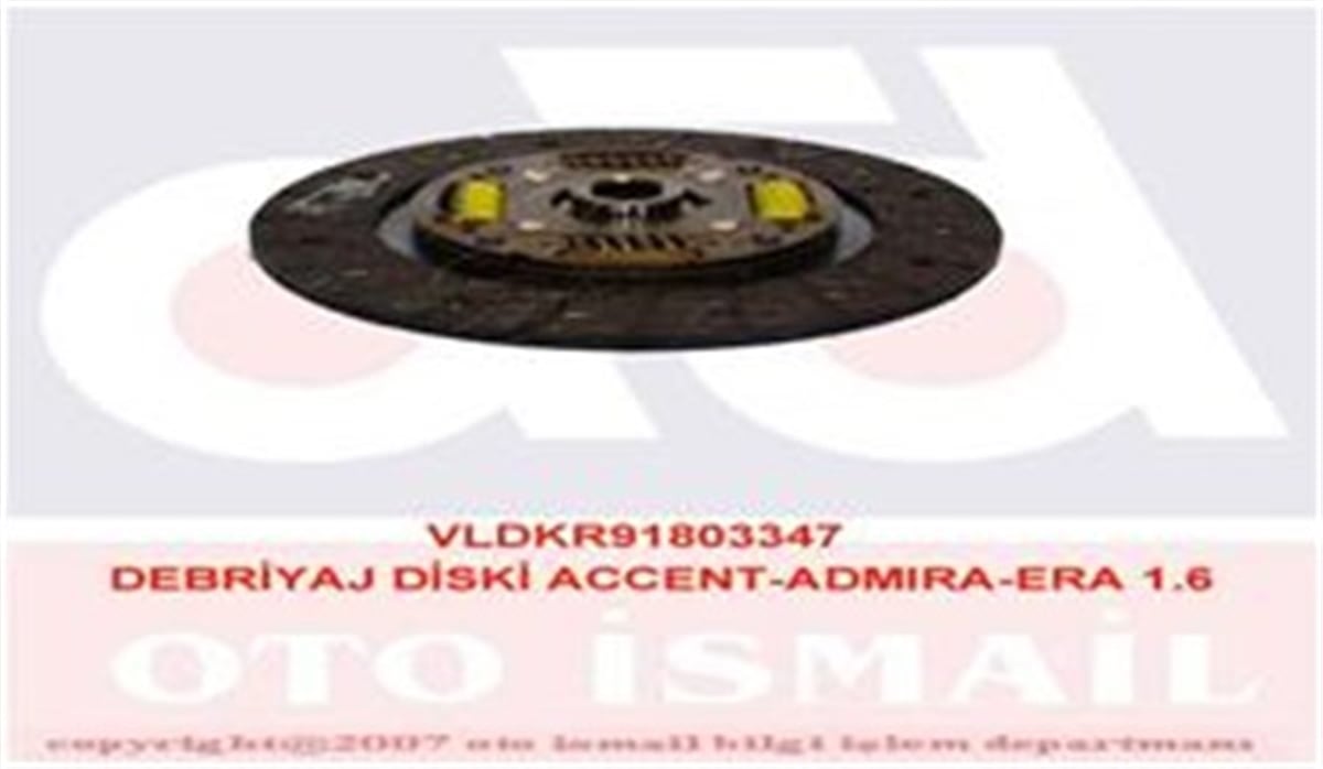 YEDEK PARÇADEBRIYAJ DİSKİ ACCENT-ADMIRA-ERA 1.6 HD05 VALEO 803347VALEOVALEO 803347