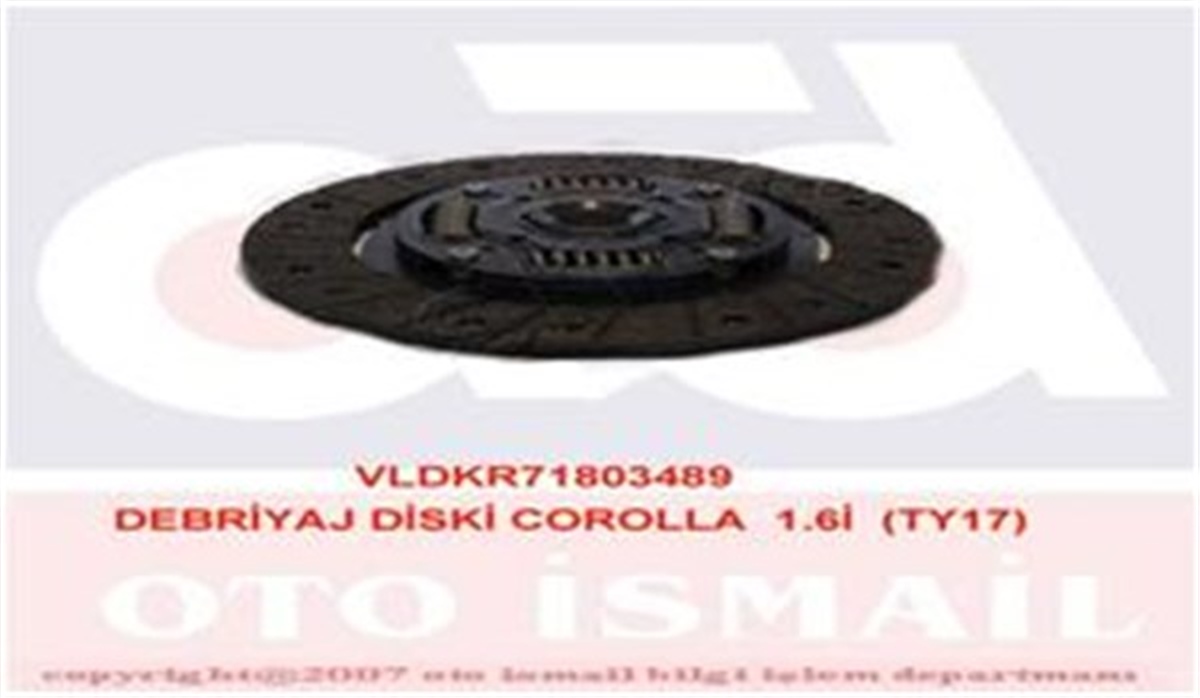 YEDEK PARÇADEBRIYAJ DİSKİ COROLLA 1.6İ TY17 VALEO 803489VALEOVALEO 803489