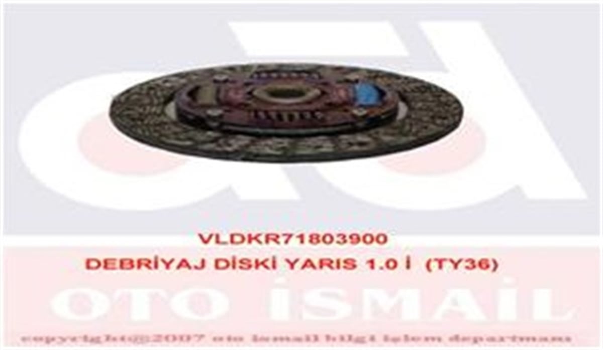 YEDEK PARÇADEBRIYAJ DİSKİ YARIS 1.0 İ TY36 VALEO 803900VALEOVALEO 803900