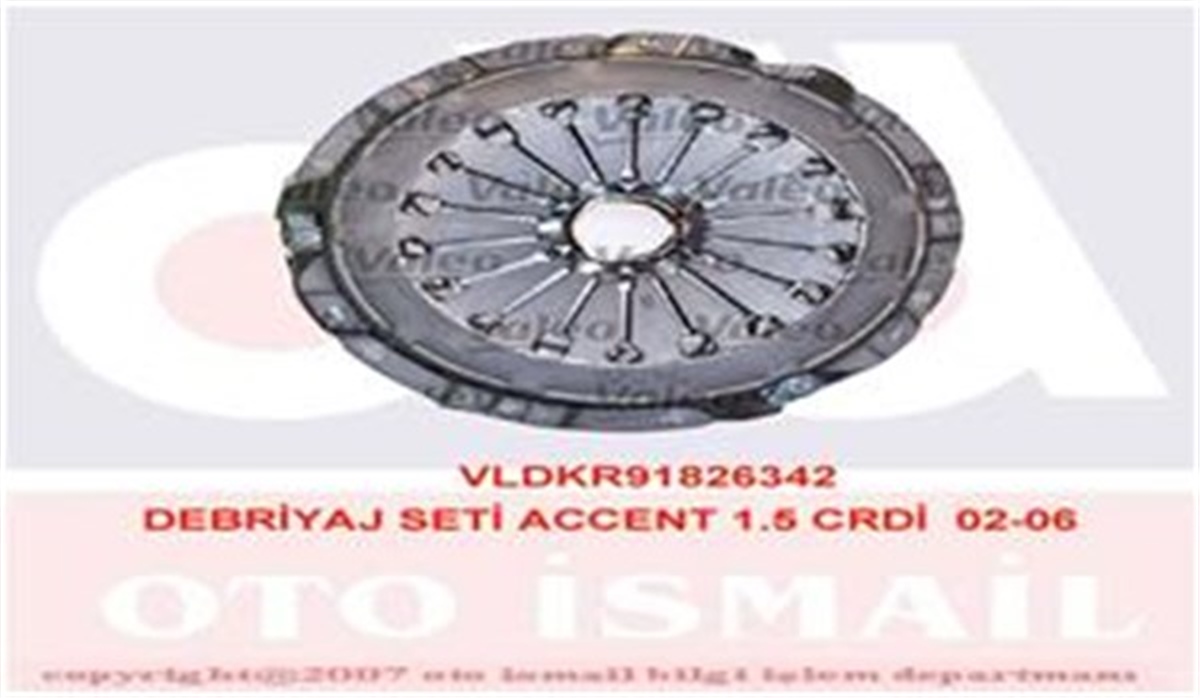 YEDEK PARÇADEBRIYAJ SETİ ACCENT 3 SİLİNDİR 12V 1.5 CRDİ 02-06 HD105KIT VALEO 826342VALEOVALEO 826342