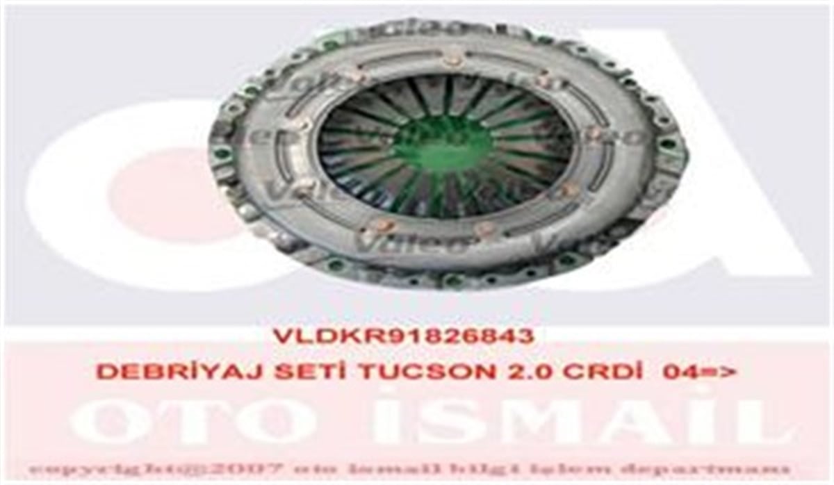 YEDEK PARÇADEBRIYAJ SETİ TUCSON 2.0 CRDİ 04 KD103KIT VALEO 826843VALEOVALEO 826843