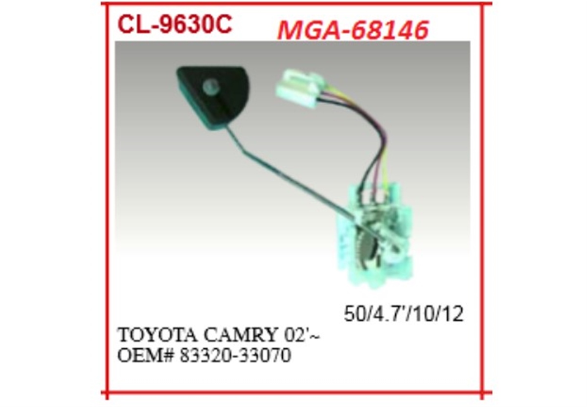 YEDEK PARÇADEPO ŞAMANDIRASI-TOYOTA CAMRY 01>06   8332033070 -MGA-68146MGAMGA-68146