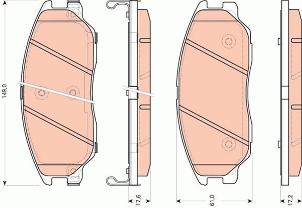YEDEK PARÇADisk Balata Ön HYUNDAI: TERRACAN - TRW MARKA PARÇA KODU TRW GDB3465TRWTRW GDB3465