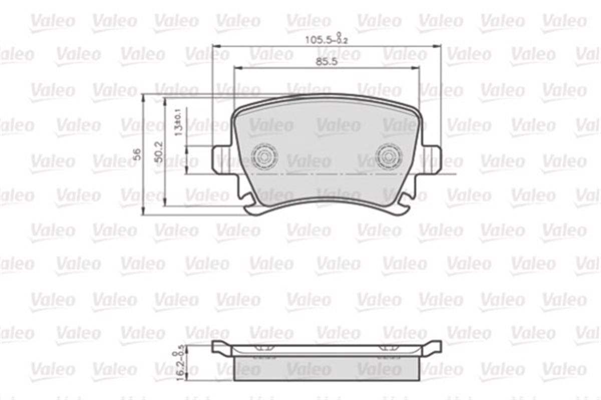 YEDEK PARÇADİSK FREN BALATASI LCV ARKA VW CADDY III 2004 VALEO 872914VALEOVALEO 872914