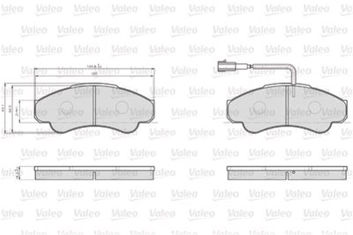 YEDEK PARÇADİSK FREN BALATASI LCV ÖN CITROEN JUMPER 2002 2006 VALEO 872919VALEOVALEO 872919