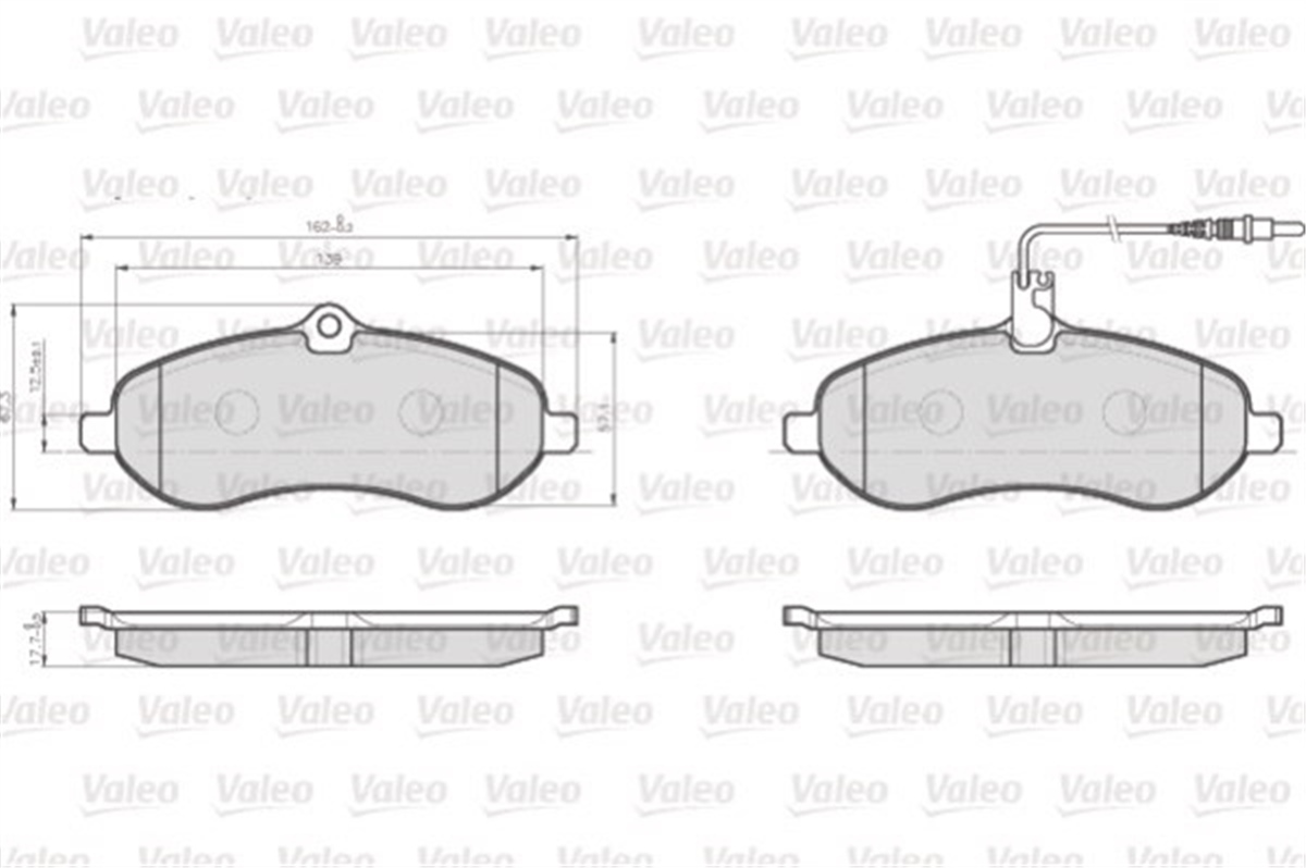 YEDEK PARÇADİSK FREN BALATASI LCV ÖN CITROEN DİSPATCH 2007 VALEO 872595VALEOVALEO 872595