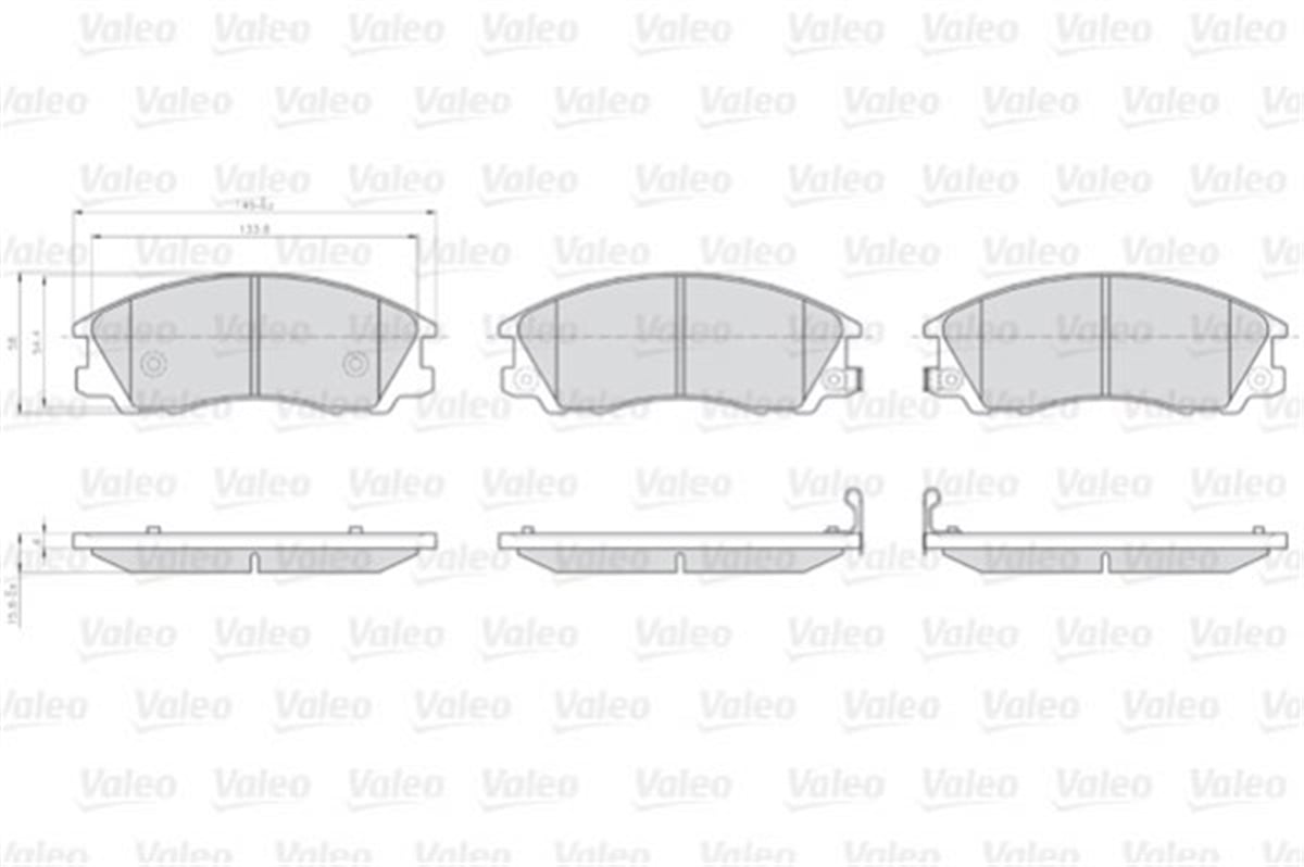 YEDEK PARÇADİSK FREN BALATASI LCV ÖN HYUNDAI H1 08- VALEO 872059VALEOVALEO 872059