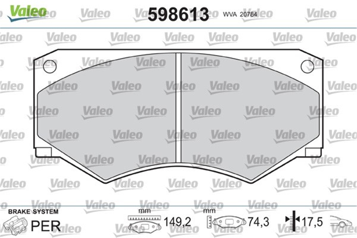 YEDEK PARÇADİSK FREN BALATASI ÖN MB CLASSE G M463 89- 2.0 İ. 2.3 İ. 2.5 D. 2.9 D. 3.0 TD. 3.0 İ. 3.2 İ. VALEO 598613VALEOVALEO 598613
