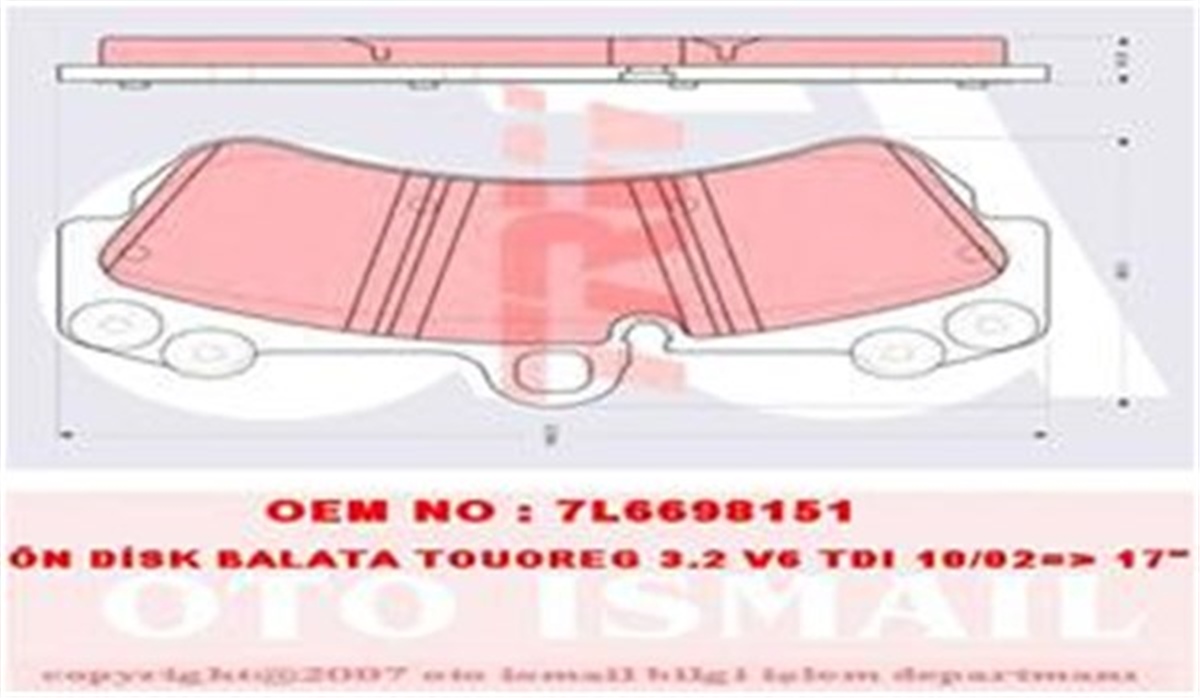 YEDEK PARÇADİSK FREN BALATASI ÖN TOUAREG 2002-2010-CAYENNE 2002-2010 TRW GDB1547TRWTRW GDB1547