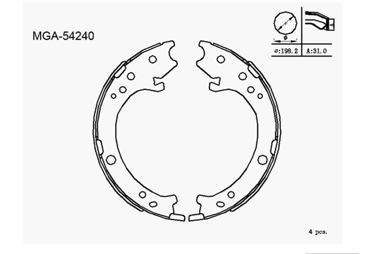 YEDEK PARÇAEL FREN BALATA  HONDA CRV 07 - 12 43053SWW000 -MGA-54240MGAMGA-54240