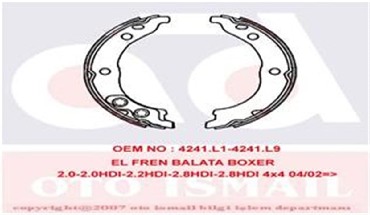 YEDEK PARÇAEL FREN PABUÇ BALATA BOXER-2.0-2.0HDI-2.2HDI-2.8D 2.8HDI 98 02 JUMPER98 02 DUCATO 98 02 172X42 TRW GS8715TRWTRW GS8715