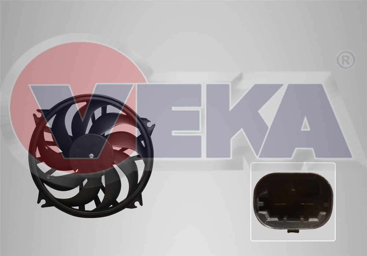 YEDEK PARÇAFAN MOTORU DAVLUMBAZLI TEKLİ FAN PEUGEOT PARTNER TEPEE 1.6 HDI 2008>VEKA25-3302