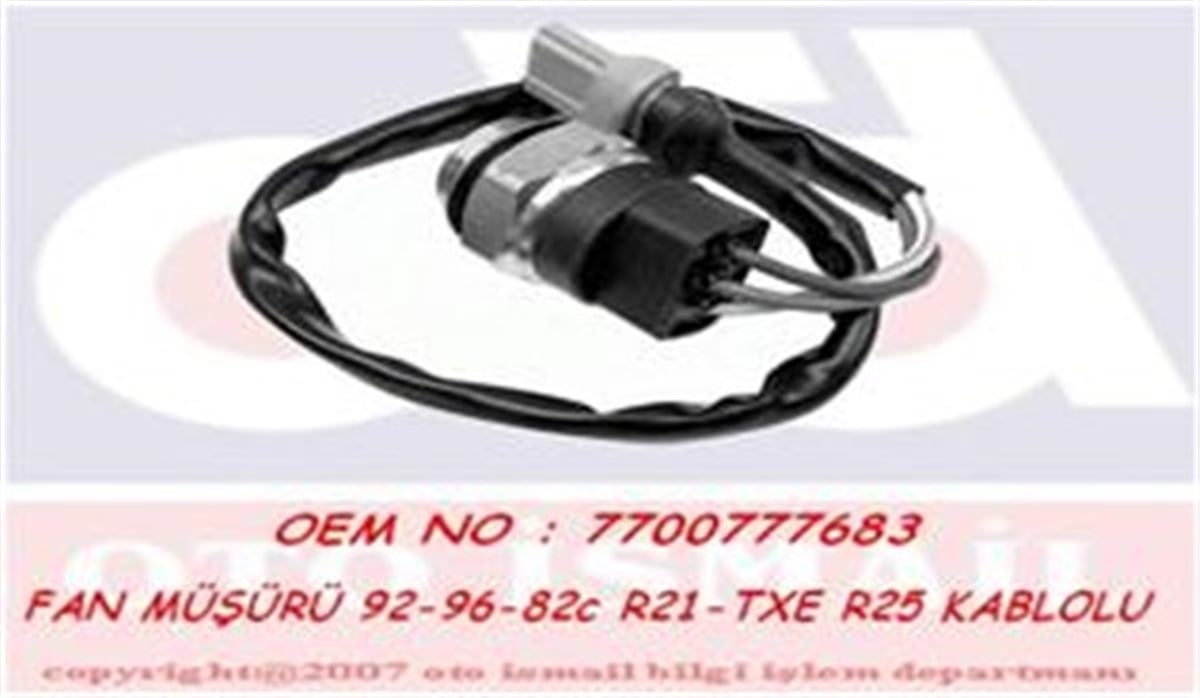 YEDEK PARÇAFAN MÜŞÜRÜ 92-96-82C R21-TXE R25 KABLOLU VALEO 819781VALEOVALEO 819781